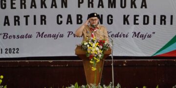 Bupati sekaligus Ketua Majelis Pembimbing Cabang Gerakan Pramuka Kabupaten Kediri, Hanindhito Himawan Pramana