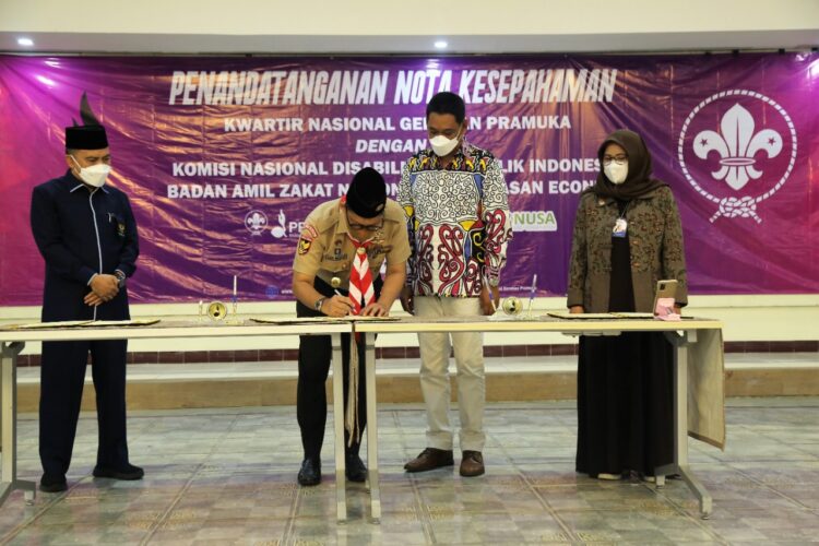 Kwarnas Teken Nota Kesepahaman dengan Baznas, Yayasan Econusa, dan Komnas Disabilitas