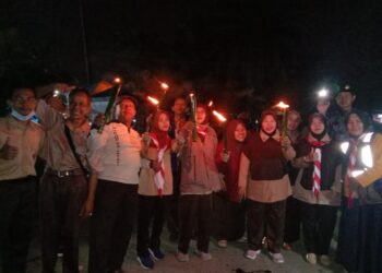 Sambut Tahun Baru Islam Kwarran Cigombong Kabupaten Bogor Adakan Pawai Obor