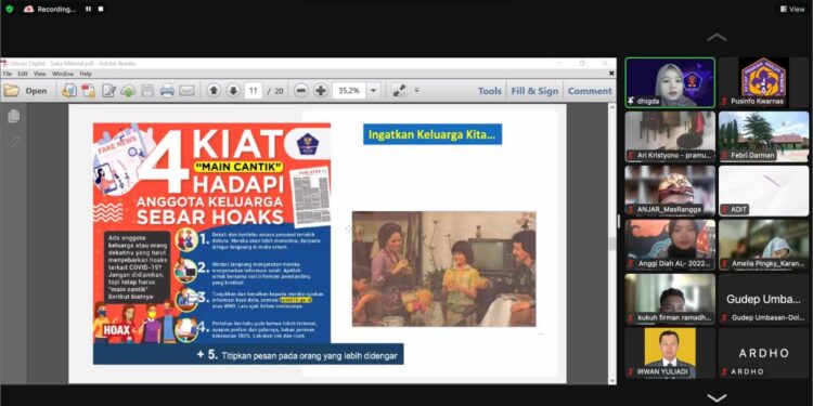 Bimtek Pusinfo, Kak Dhigda Ajak Main Cantik dalam Menghadapi Anggota Keluarga yang Suka Sebar Hoaks