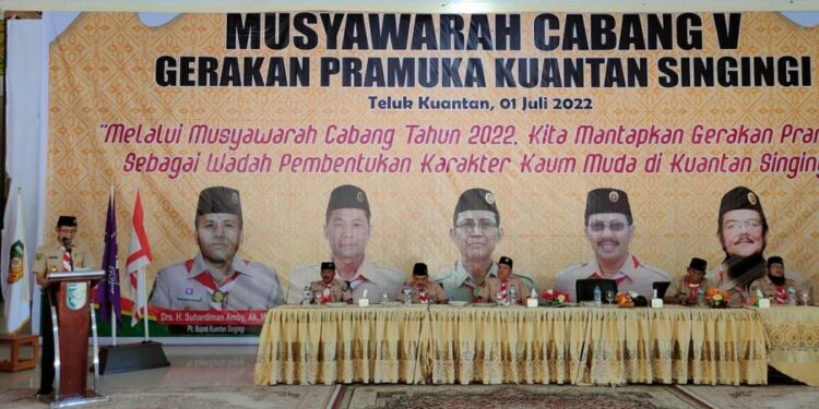 Mucab V Kuantan Singingi, Ka Kwarda Riau Himbau Pramuka Tampil Terdepan Atasi Masalah Kaum Muda