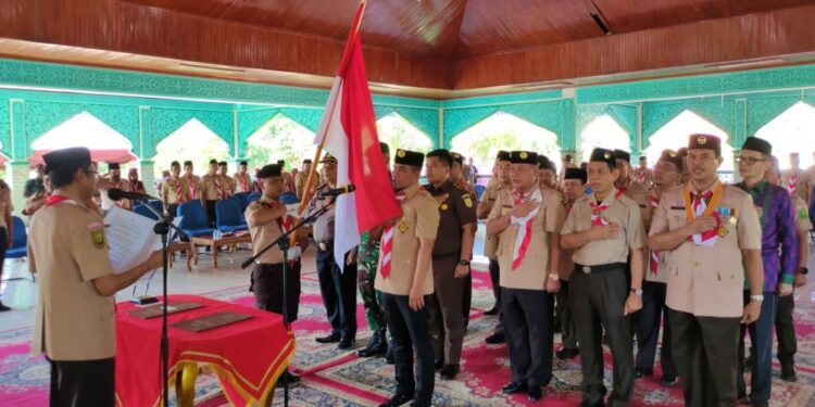 Selain Apresiasi, Ketua Kwarda Riau Sampaikan Terimakasih dan Selamat Bertugas kepada Mabicab Gerakan Pramuka Pelalawan yang Dilantik