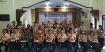 Kwarran Mayong Selenggarakan Pelantikan dan Pelatihan Pengurus Pramuka Peduli