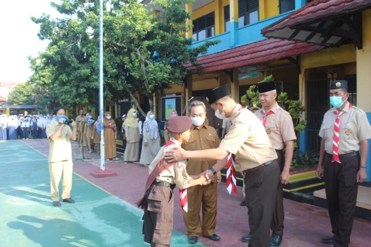 Ketua Mabiran Melepas Peserta Jamnas XI Asal Kwarran Leuwiliang