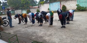 Kwarran Caringin Kabupaten Bogor Siapkan Petugas Pengibar Jelang Upacara Hari Pramuka Ke-61