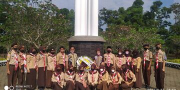 Kwarran Bojonggede Ikuti Ziarah Rombongan Jelang Hari Pramuka ke-61
