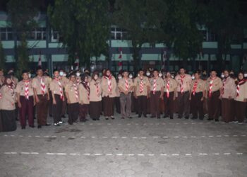 Penyerahan TPOD Dilakukan Kwarran Cibinong Saat Ulang Janji Jelang Hari Pramuka Ke-61