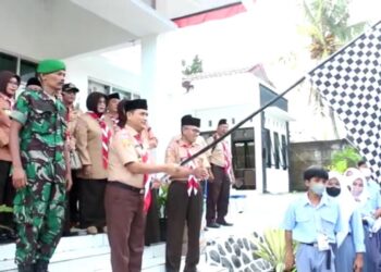 Pramuka Se-Kwartir Ranting Megamendung ikuti kegiatan Gerak jalan