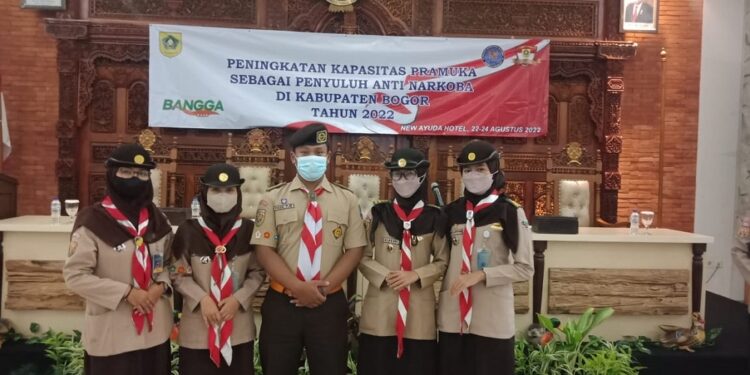 Ciptakan Wilayah Anti Narkoba, Kwarran Megamendung Ikuti Inisiasi Pembentukan Saka Anti Narkoba