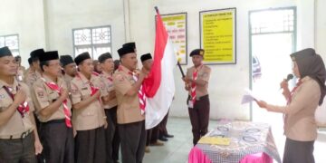 Ketua Kwarcab Lampung Timur Resmi Lantik Pengurus Kwarran Way Jepara