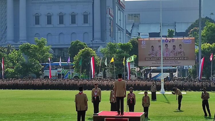 Kwarda DIY Selenggarakan Apel Besar Hari Pramuka ke-61 di Lapangan Denggung Sleman