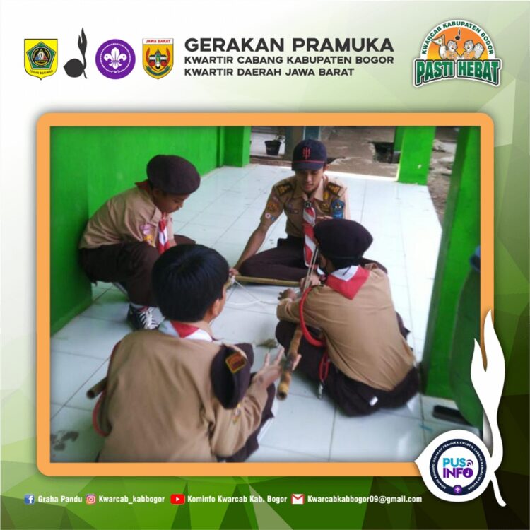 Jelang Giat Kwarran Pramuka SDN Kedung Waringin Tingkatkan Latihan
