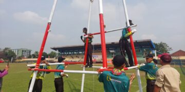 17 Kwarcab di Jawa Tengah Kontingen Jamnas XI 2022 Latihan Bersama di GOR Satria Purwokerto