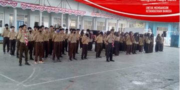 SMK Nuansa Kwarran Cigombong Kenalkan Pramuka Pada Siswa Baru