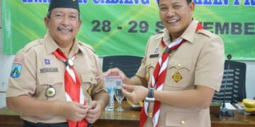 Wabup Sidoarjo Subandi saat menghadiri pembinaan pramuka, Rabu (28/9/2022)(Yoyok Agusta/iNewsSidoarjo)