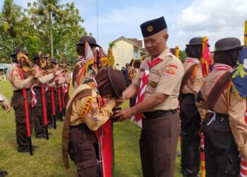 Gudep Pangkalan SMPN 1 Wangon Raih Berprestasi Tinggi Pada LT II Kwarran Wangon
