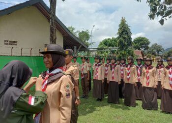 Pasukan Tunas Muda Ranting Patikraja Terima Penghargaan dan Brivet