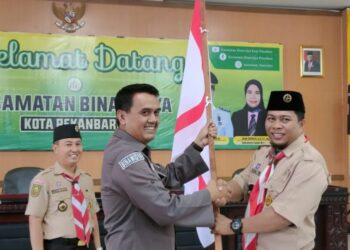 Lepas Kontingen Jambore dan Pesta Siaga Cabang Kota Pekanbaru, Ini Pesan Ka Mabiran Binawidya