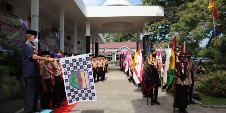 Ketua BNNP Sumut Lepas Peserta Kirab Tangkal Napza Kwarda Sumut, Lintasi 17 Kwartir Cabang