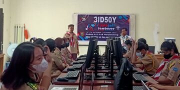 Pramuka SMAN 10 Palangka Raya Selenggarakan JOTA-JOTI 2022