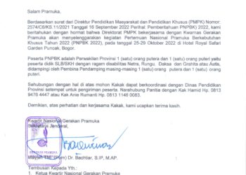 Pertemuan Nasional Pramuka Berkebutuhan Khusus Kembali Akan Digelar Akhir Oktober 2022