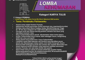 Mari Ikuti Lomba PENULISAN Bagi Pembina Pramuka