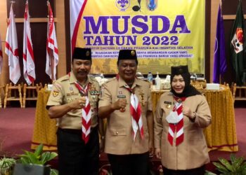 Kak Raudatul Jannah, SKM, M.Kes. Terpilih Kembali Pimpin Pramuka Kalimantan Selatan