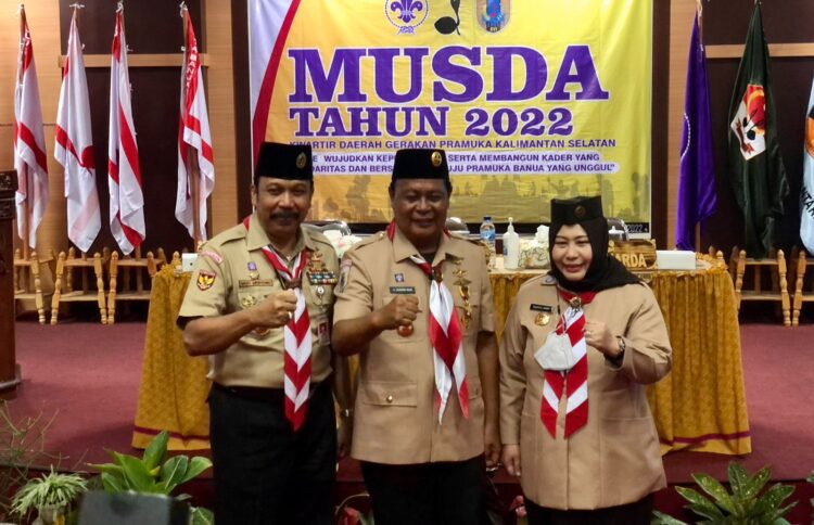 Kak Raudatul Jannah, SKM, M.Kes. Terpilih Kembali Pimpin Pramuka Kalimantan Selatan