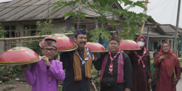 Peserta Peran Saka 2022 Gelar Nganggung Nusantara 1.000 Dulang di Kemuja