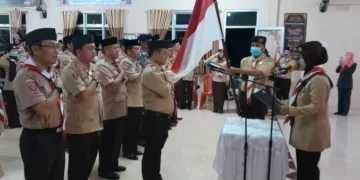 Ketua Kwarda Lampung Lantik Andalan Daerah dan Pelepasan Kontingen Peran Saka Nasional