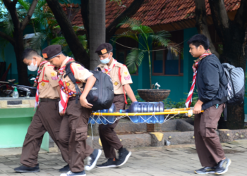 Regu Garuda dan Regu Dahlia Pangkalan SMPN 270 Kelapa Gading Dilepas Ikuti LT.III