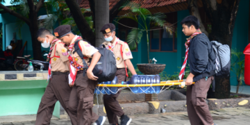 Regu Garuda dan Regu Dahlia Pangkalan SMPN 270 Kelapa Gading Dilepas Ikuti LT.III