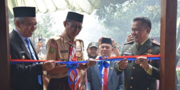 Sempena HUT TNI ke-77, Dandim 0313/KPR bersama Ketua Kwarda Riau Resmikan Sanggar Saka Wira Kartika