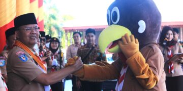 Gubernur Bengkulu Launching Logo dan Maskot Kemah Bela Negara 2022