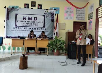 KMD Mandiri Kwarcab Aceh Utara Tahun 2022, Peserta Diharapkan Menjadi Pembina Pramuka Sejati