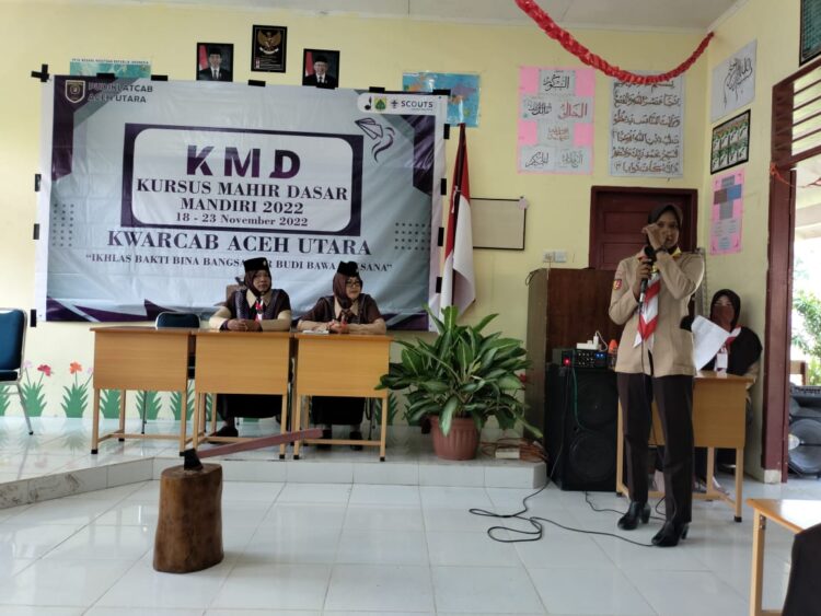 KMD Mandiri Kwarcab Aceh Utara Tahun 2022, Peserta Diharapkan Menjadi Pembina Pramuka Sejati