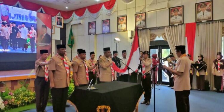 Ketua Kwarda Riau Lantik Mabicab Gerakan Pramuka Kampar Masa Bakti 2022-2027