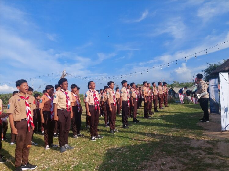 Berlangsung Meriah, Gudep Pondok Pesantren At Taufiqiyah Sukses Gelar Kegiatan Rekrutmen Anggota Baru di Pantai E Kasoghi