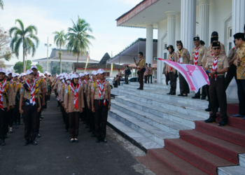Lepas Peserta Napak Tilas KBN 2022, Ini Pesan Waka Kwarnas/Kakom Bela Negara