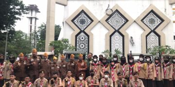 Pramuka Kwarran Citeureup Ikuti Upacara Hari Pahlawan Tingkat Kabupaten Bogor