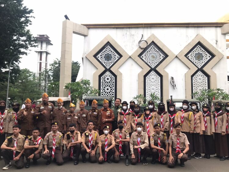 Pramuka Kwarran Citeureup Ikuti Upacara Hari Pahlawan Tingkat Kabupaten Bogor