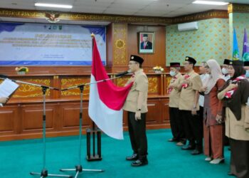 Mabi dan Pengurus Gugusdepan Pangkalan UIN Sultan Syarif Kasim Riau Masa Bakti 2021-2023 Resmi Dilantik