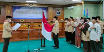 Mabi dan Pengurus Gugusdepan Pangkalan UIN Sultan Syarif Kasim Riau Masa Bakti 2021-2023 Resmi Dilantik