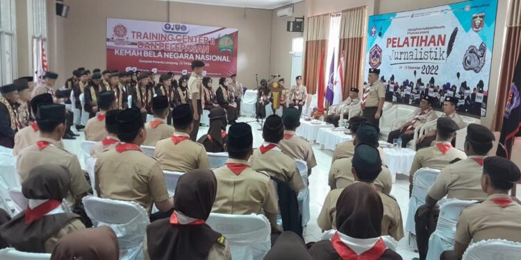 Kwarda Lampung Gelar Pelatihan Jurnalistik dan Lepas Kontingen Kemah Bela Negara Nasional 2022