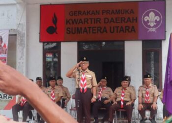 Ketua Kwarda Sumut Melepas Kontingen Daerah Peserta KBN Nasional 2022