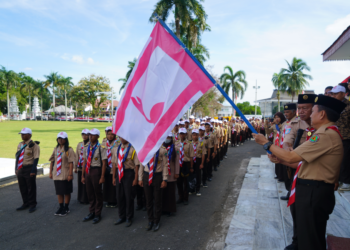 Ketua Kwarda Bengkulu Lepas Peserta Napak Tilas KBN 2022