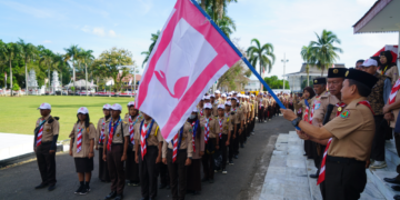 Ketua Kwarda Bengkulu Lepas Peserta Napak Tilas KBN 2022