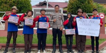 DKR dan Saka Bhayangkara Babulu Galang Donasi untuk Korban Musibah Tanah Longsor Manado