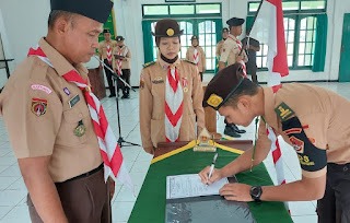 Saka Wira Kartika Kwarcab Banyumas Gelar Acara Pelantikan Dewan Saka