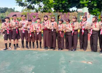 Pramuka SMPN 2 Ciseeng Kabupaten Bogor Adakan Kenaikan Tingkat